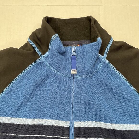 State Of Elevenate E11 Men’s Full Zip 100% Merino Wool Sweater Jacket Size L - Picture 6 of 16